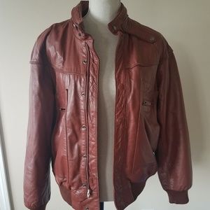 Vintage Men's Aberdeen leather motorcycle jacket